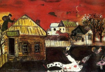 Escena del pueblo de Vitebsk contemporáneo Marc Chagall Pinturas al óleo